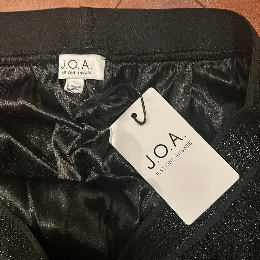 J.O.A. Metallic Pleated Wide Leg Pants NWT lg